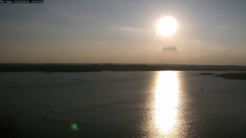 Lake Travis webcam, August 21, 2015 6:25 PM CT