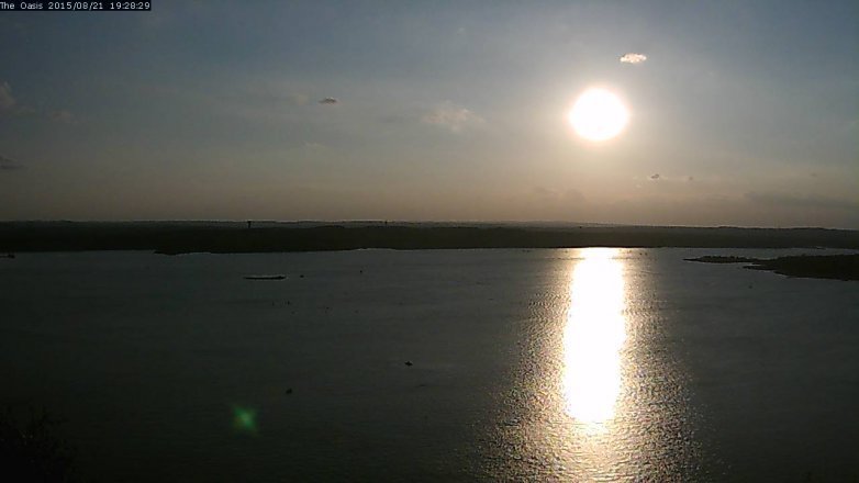 Lake Travis webcam, August 21, 2015 6:35 PM CT