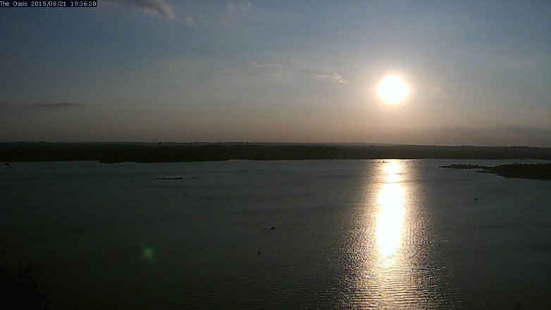 Lake Travis webcam, August 21, 2015 6:40 PM CT