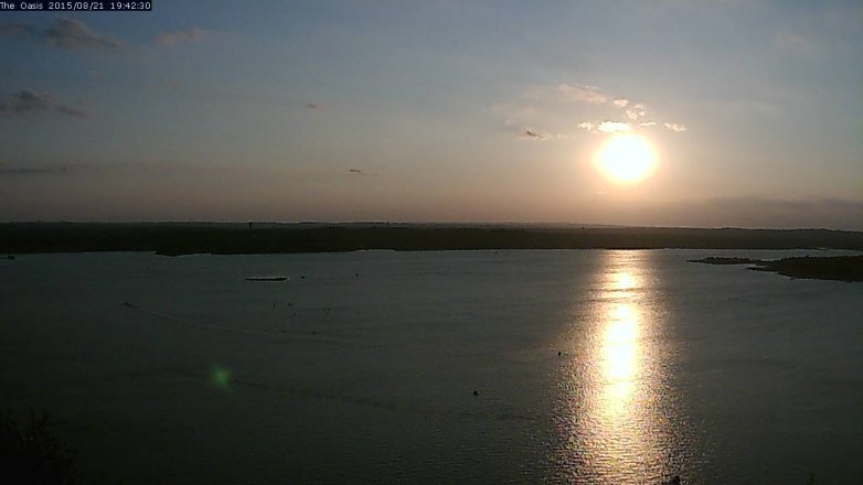 Lake Travis webcam, August 21, 2015 6:50 PM CT