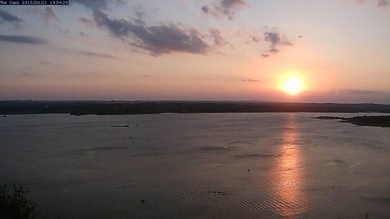 Lake Travis webcam, August 21, 2015 7:00 PM CT