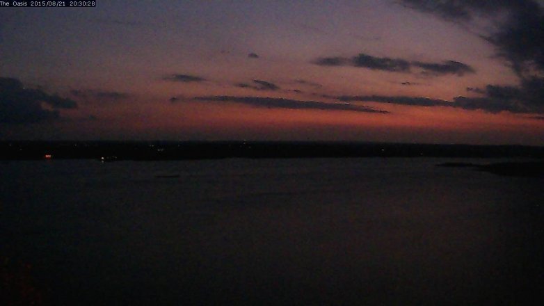Lake Travis webcam, August 21, 2015 7:35 PM CT