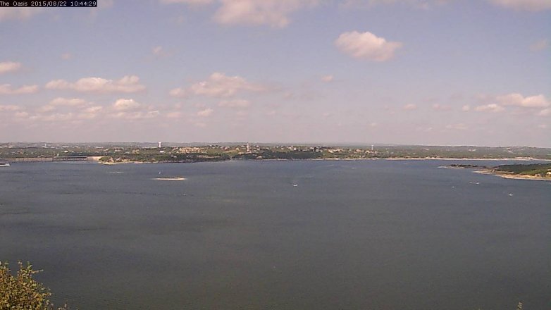 Lake Travis webcam, August 22, 2015 9:50 AM CT