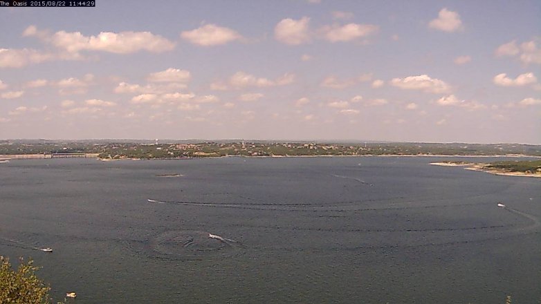 Lake Travis webcam, August 22, 2015 10:50 AM CT