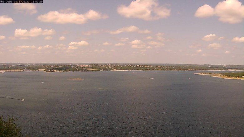 Lake Travis webcam, August 22, 2015 11:00 AM CT