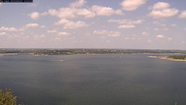 Lake Travis webcam, August 22, 2015 11:10 AM CT