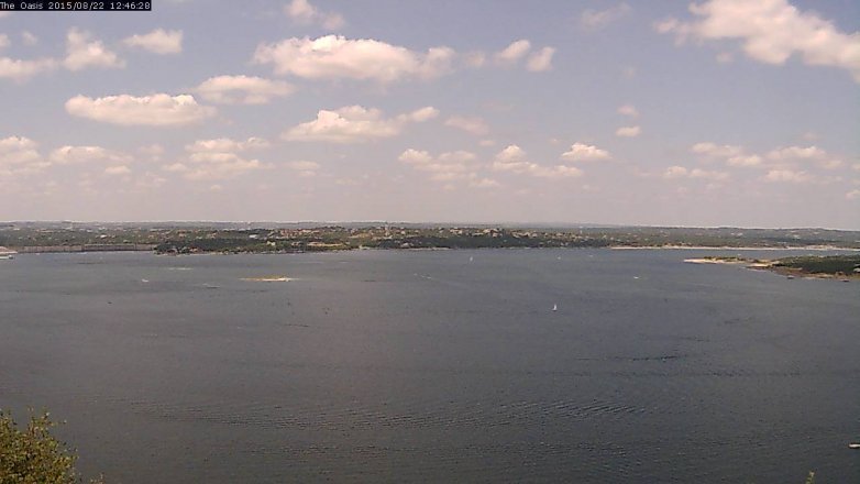 Lake Travis webcam, August 22, 2015 11:50 AM CT
