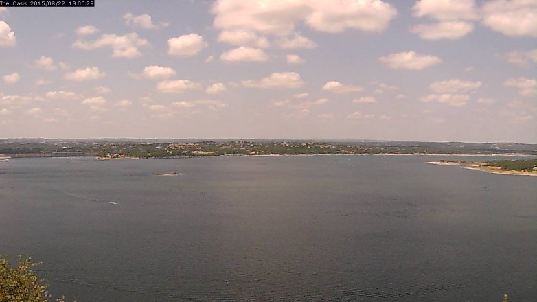 Lake Travis webcam, August 22, 2015 12:05 PM CT