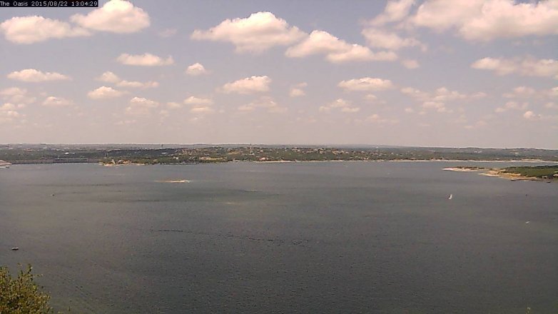 Lake Travis webcam, August 22, 2015 12:10 PM CT
