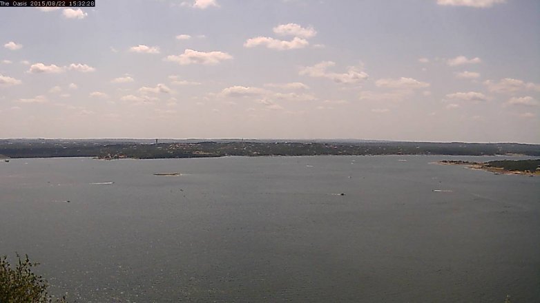 Lake Travis webcam, August 22, 2015 2:40 PM CT