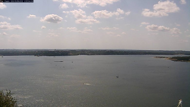 Lake Travis webcam, August 22, 2015 3:00 PM CT