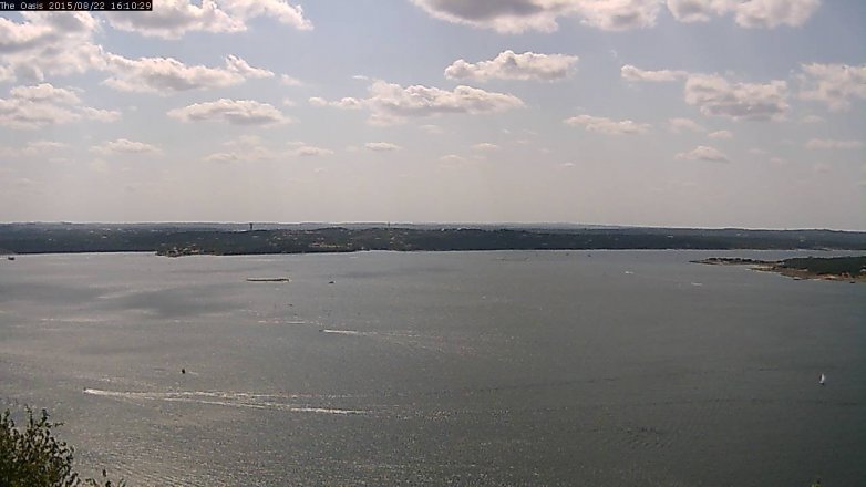 Lake Travis webcam, August 22, 2015 3:15 PM CT