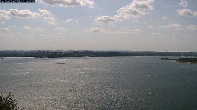 Lake Travis webcam, August 22, 2015 3:35 PM CT