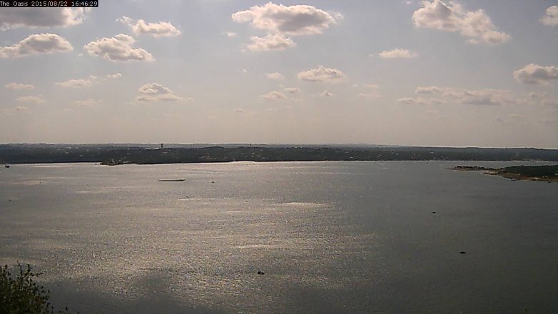 Lake Travis webcam, August 22, 2015 3:55 PM CT