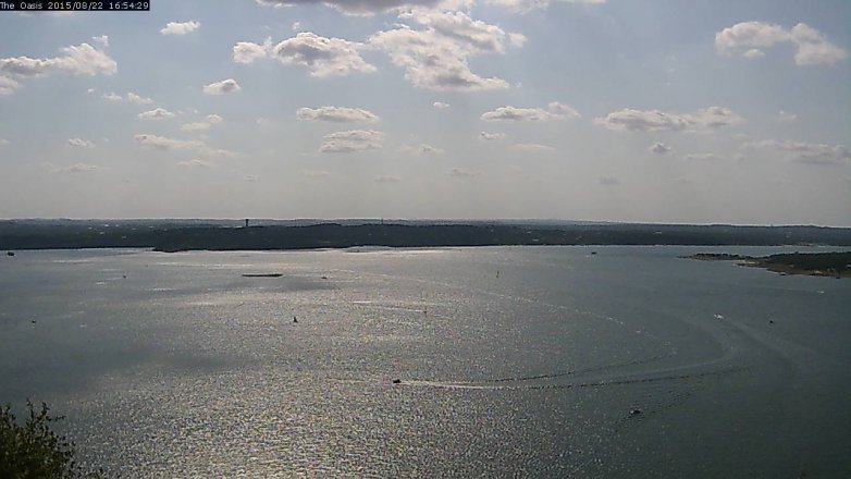 Lake Travis webcam, August 22, 2015 4:00 PM CT