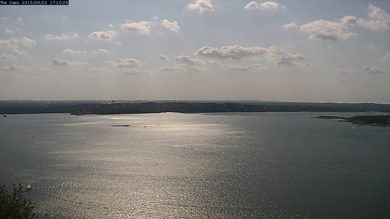 Lake Travis webcam, August 22, 2015 4:15 PM CT