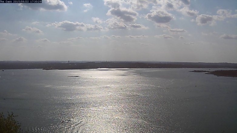 Lake Travis webcam, August 22, 2015 4:35 PM CT