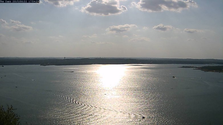 Lake Travis webcam, August 22, 2015 5:00 PM CT