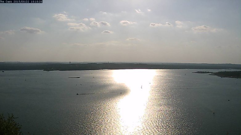 Lake Travis webcam, August 22, 2015 5:25 PM CT