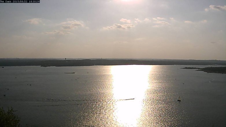 Lake Travis webcam, August 22, 2015 5:35 PM CT