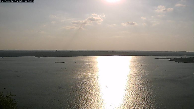 Lake Travis webcam, August 22, 2015 5:40 PM CT