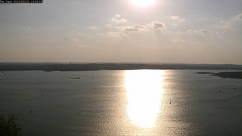 Lake Travis webcam, August 22, 2015 5:45 PM CT