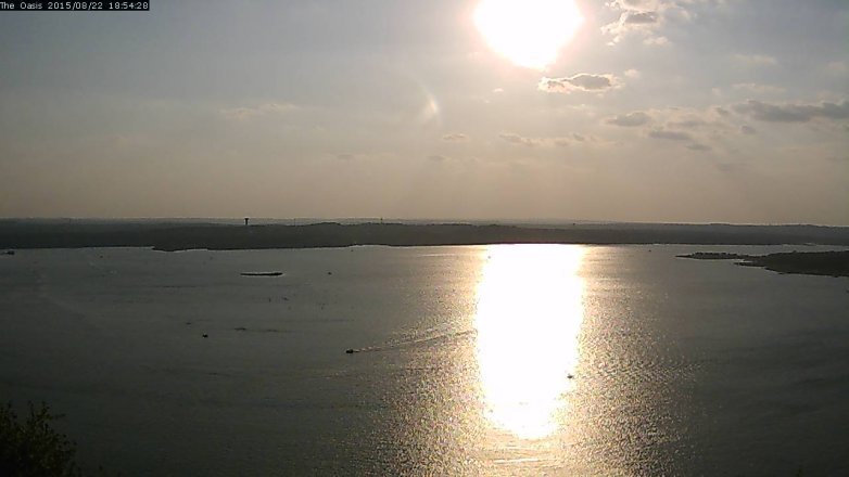 Lake Travis webcam, August 22, 2015 6:00 PM CT
