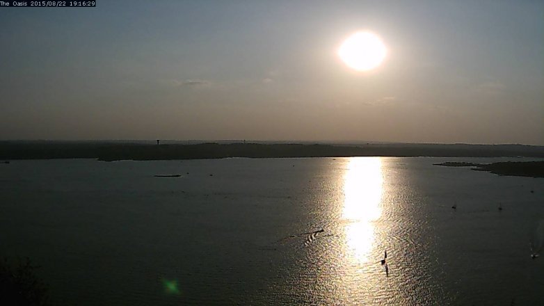 Lake Travis webcam, August 22, 2015 6:25 PM CT
