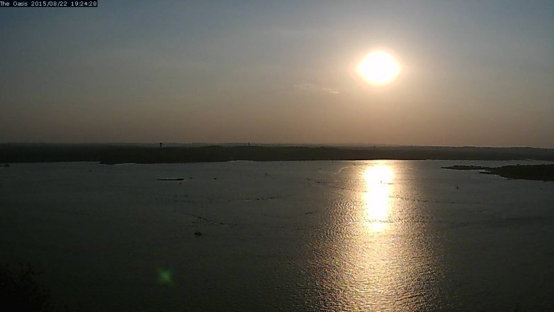 Lake Travis webcam, August 22, 2015 6:30 PM CT
