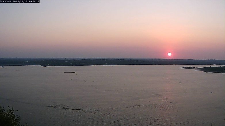 Lake Travis webcam, August 22, 2015 7:05 PM CT