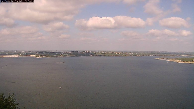 Lake Travis webcam, August 23, 2015 9:05 AM CT