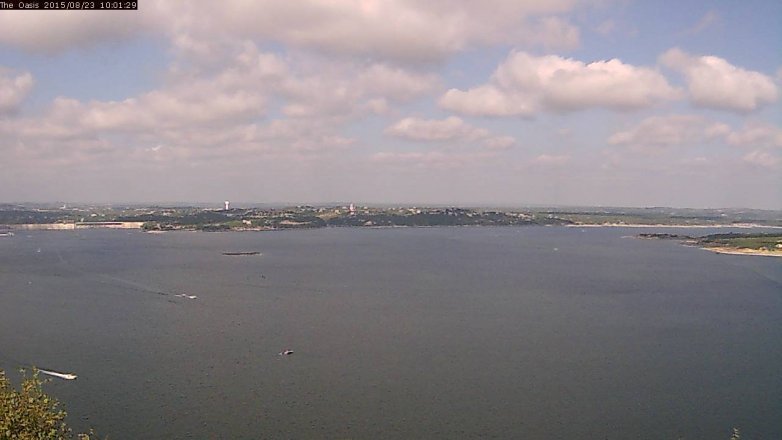 Lake Travis webcam, August 23, 2015 9:10 AM CT