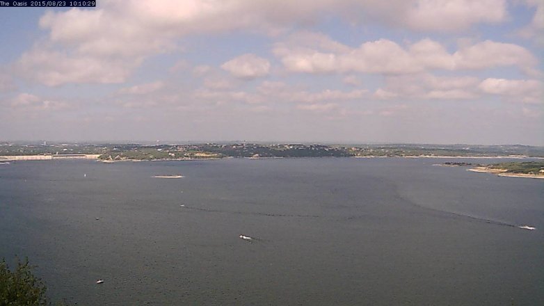 Lake Travis webcam, August 23, 2015 9:15 AM CT