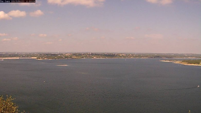 Lake Travis webcam, August 23, 2015 10:05 AM CT