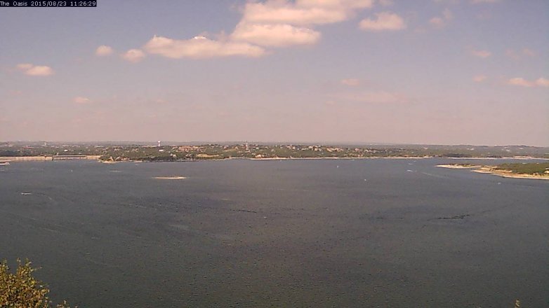 Lake Travis webcam, August 23, 2015 10:35 AM CT