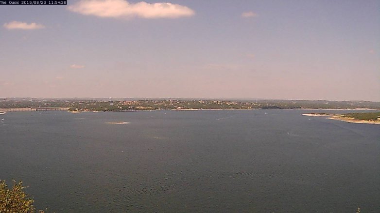 Lake Travis webcam, August 23, 2015 11:00 AM CT