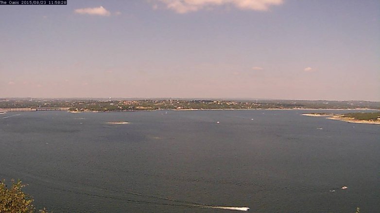 Lake Travis webcam, August 23, 2015 11:05 AM CT