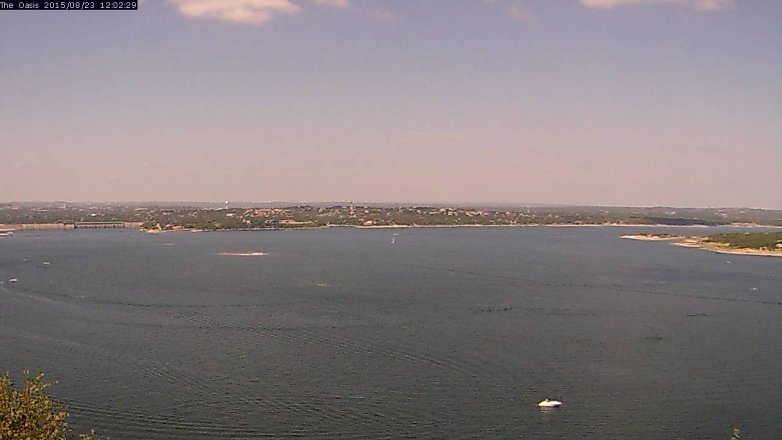 Lake Travis webcam, August 23, 2015 11:10 AM CT
