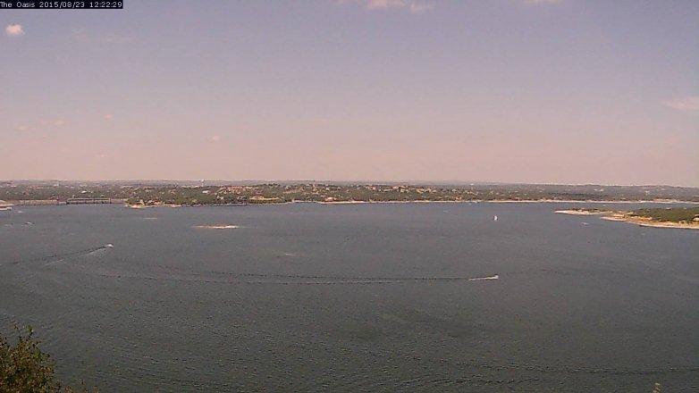 Lake Travis webcam, August 23, 2015 11:30 AM CT