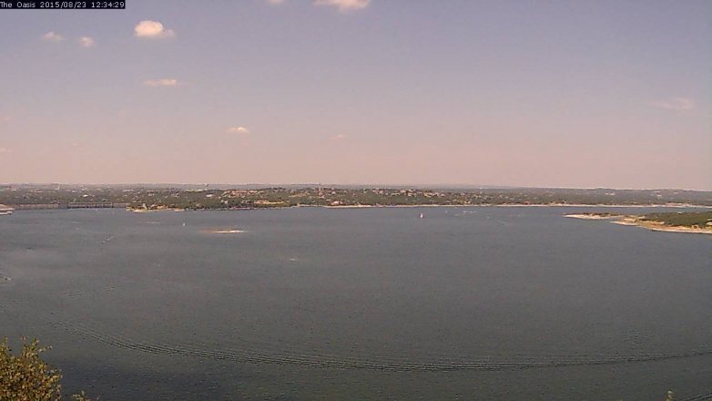Lake Travis webcam, August 23, 2015 11:40 AM CT