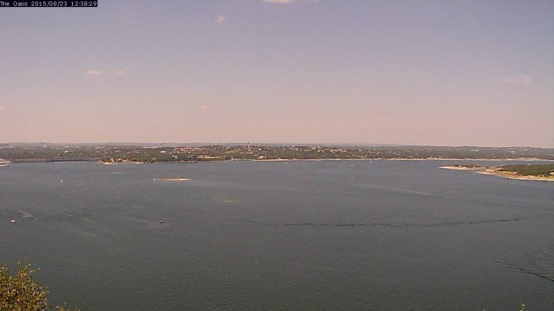Lake Travis webcam, August 23, 2015 11:45 AM CT