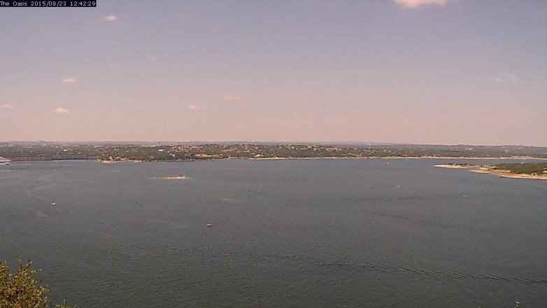 Lake Travis webcam, August 23, 2015 11:50 AM CT