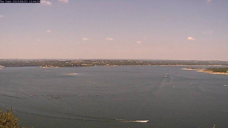 Lake Travis webcam, August 23, 2015 11:55 AM CT