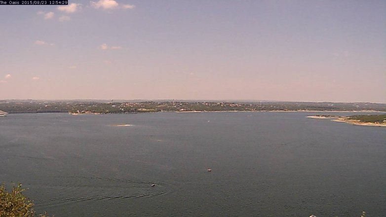 Lake Travis webcam, August 23, 2015 12:00 PM CT