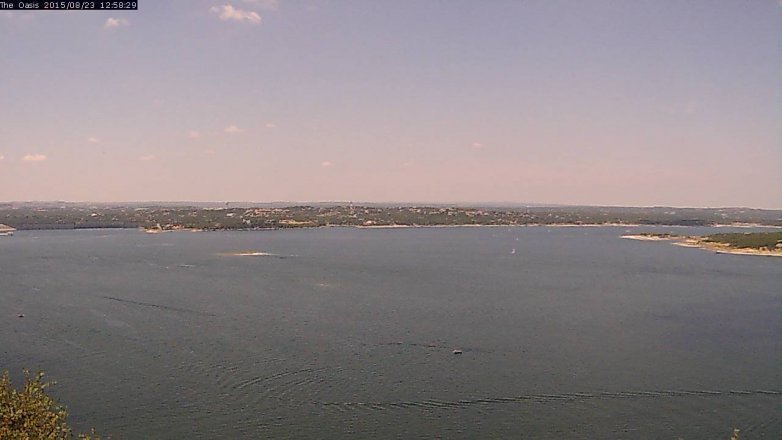 Lake Travis webcam, August 23, 2015 12:05 PM CT