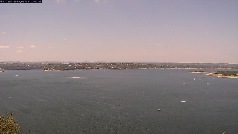 Lake Travis webcam, August 23, 2015 12:10 PM CT
