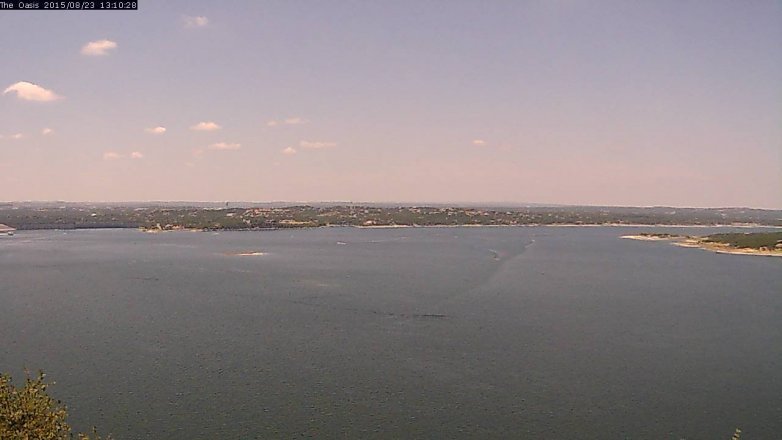 Lake Travis webcam, August 23, 2015 12:15 PM CT