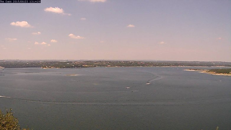 Lake Travis webcam, August 23, 2015 12:20 PM CT