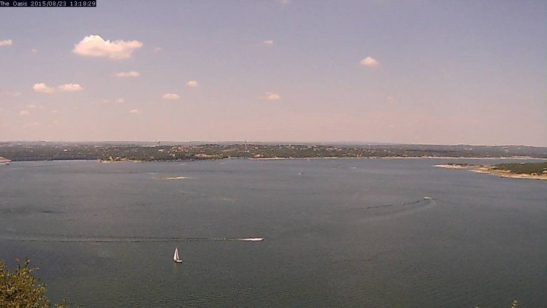 Lake Travis webcam, August 23, 2015 12:25 PM CT