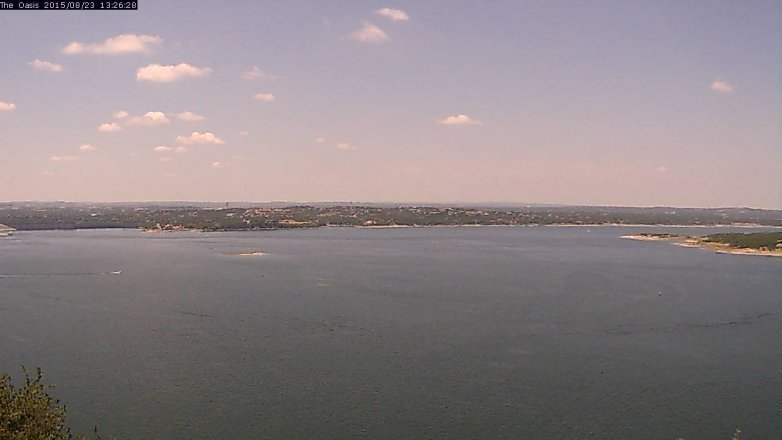 Lake Travis webcam, August 23, 2015 12:35 PM CT